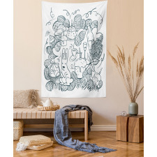 Monochrome Art Easter Tapestry