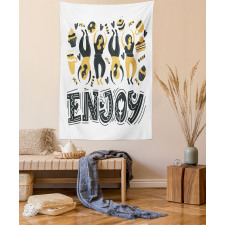 Enjoy Dancing Women Desserts Tapestry