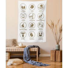 Classic Zodiac Chart Tapestry
