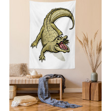 Exotic Wild Crocodile Tapestry