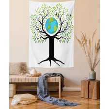 Green Friendly Earth Tapestry