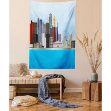 Urban Buildings and River Tapestry