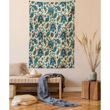 Vintage Colorful Floral Tapestry