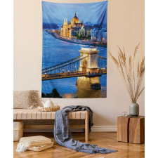 River of Budapest Bridge Tapestry