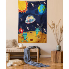 Children Space Travel Galaxy Tapestry