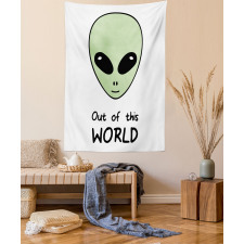 Out of This World UFO Being Tapestry