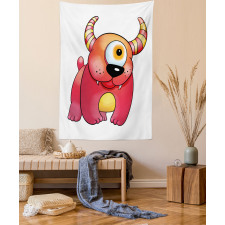 Bizarre Creature with Horns Tapestry