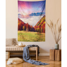 Fall Morning Mountain Tapestry