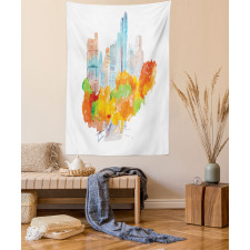 Watercolor Autumn Art Tapestry