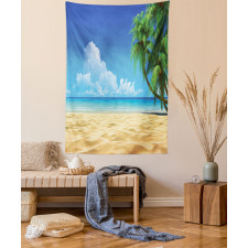 Tropical Leaves Beach Tapestry