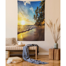 Exotic Beach Sunset Tapestry