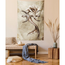 Vintage Mythical Art Tapestry