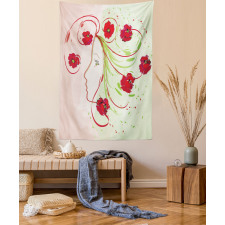 Watercolor Poppy Tapestry