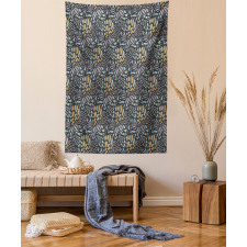 Dots and Flourish Shapes Tapestry