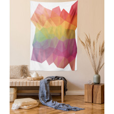 Retro Rainbow Colors Poly Tapestry