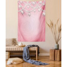 Heart Pearl Necklace Tapestry