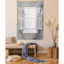 Wooden Window Shutter Tapestry