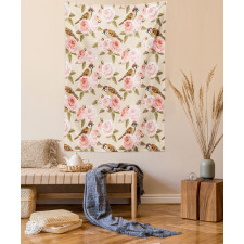 Victorian Style Rose Flowers Tapestry