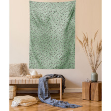 Botanical Elements Flowers Tapestry