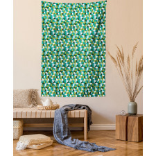 Modern Colored Cubes Tapestry