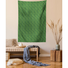 Mini Shamrock Leaves Pattern Tapestry