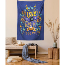 Floral Themed Text Tapestry