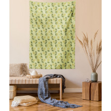 Exotic Tiny Flora Art Tapestry