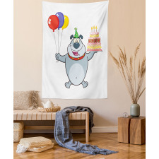 Bulldog Balloons and Cake Tapestry