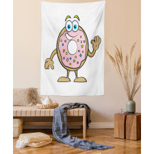 Waving Donut with Sprinkles Tapestry