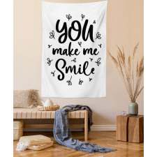 Hand Drawn You Make Me Smile Tapestry