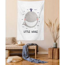 Big Mouth Little Whale Design Tapestry