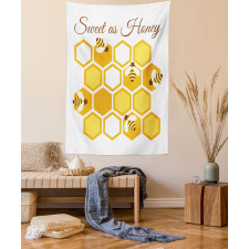 Cursive Wording Beehive Tapestry