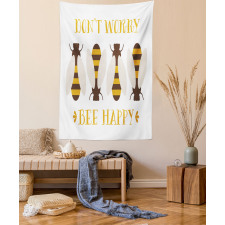 Don't Worry Bee Happy Tapestry