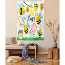 Bee Happy Spring Garden Tapestry