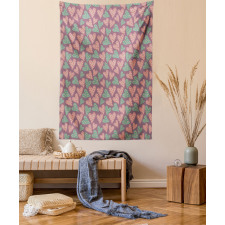 Retro Polka Dots Romance Tapestry