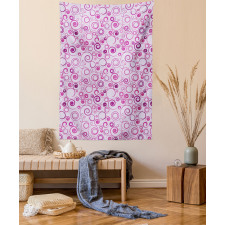 Curlicue Plum Tones Art Tapestry