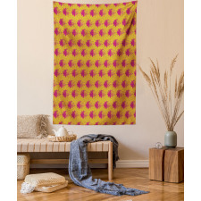 Grunge Perennial Flowers Tapestry