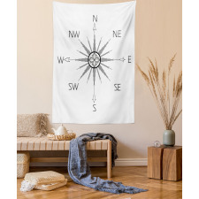 Compass Silhouette Tapestry