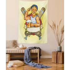 Cartoon Style Sailor Tapestry