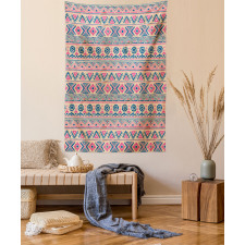 Zigzags Triangles Circles Tapestry