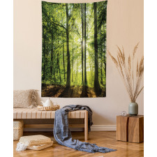 Sunny Forest Springtime Tapestry