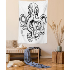 Sketch Monochrome Art Tapestry