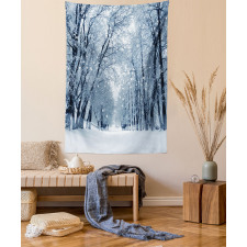 Wildlife Snowy Trees Tapestry