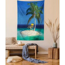 Chair Under a Palm Tree Tapestry