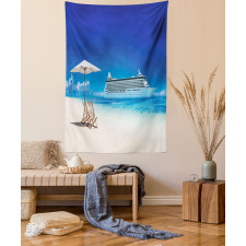 Beach Cruise Boat Trip Tapestry