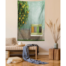 Wooden Swing in Garden Tapestry