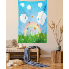 Meadow Butterfly Rainbow Tapestry