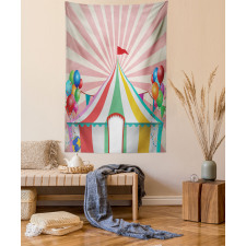 Vintage Circus Balloons Tapestry