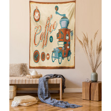 Truck Coffee Grinder Tapestry