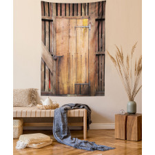 Dated Door Barn House Tapestry